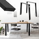 ML-Design Βάση Τραπεζιού Μεταλλική Μαύρη 75x72cm 2τμχ