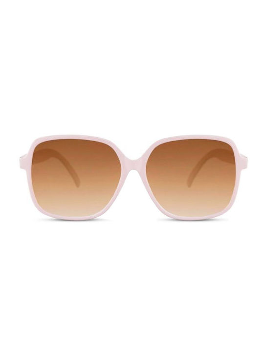 Solo-Solis Women's Sunglasses with Pink Plastic Frame and Brown Gradient Lens NDL6421