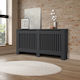 ML-Design Κάλυμμα Καλοριφέρ από MDF Γκρι 152x19x82cm