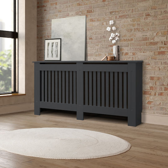 ML-Design Κάλυμμα Καλοριφέρ από MDF Γκρι 152x19x82εκ.