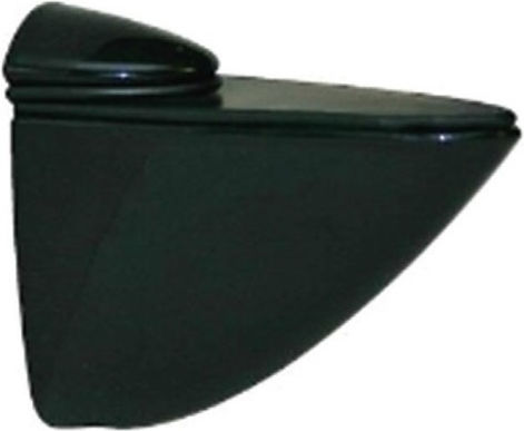 Finetto Wooden Shelf Brackets Black 75x55mm