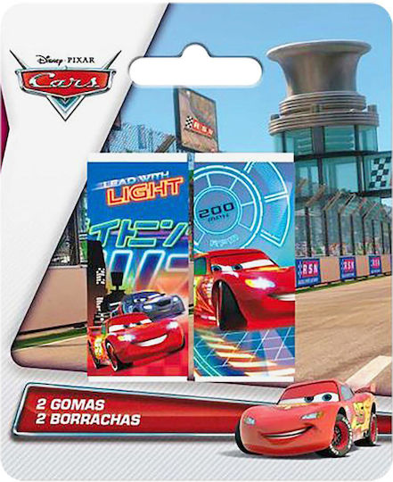 Disney Σετ Γόμες για Μολύβι Cars (Διάφορα Χρώματα) 2τμχ