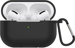 Θήκη Σιλικόνης με Γάντζο σε Μαύρο χρώμα για Apple AirPods Pro 2 Θήκη Σιλικόνης με Γάντζο σε Μαύρο χρώμα για Apple AirPods Pro 2