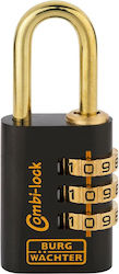 Burg Wachter Padlock Brass Combination 30mm 1pcs