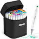 Ohuhu Oahu Fine & Chisel 60 Drawing Markers Bas...