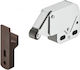 mini latch Metallic Furniture Catch Καφέ