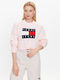 Tommy Hilfiger Women's Long Sleeve Crop Sweater Pink