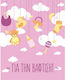 Greeting Card Baptism 9x11cm in Pink Color