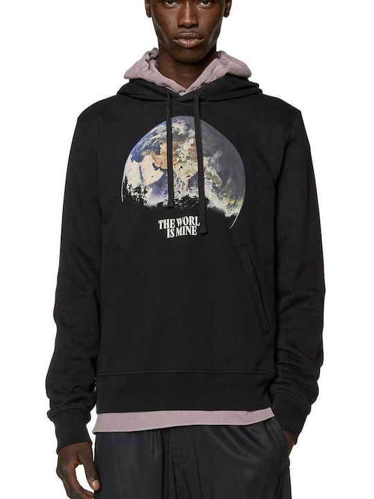 Diesel Sweatshirt with Hood Black
