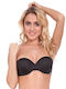 Sticker Push Up Sticker Strapless Bra Underwire Black