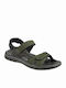 Leder Herrensandalen in Grün Farbe