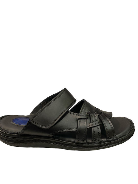 Il Mondo Comfort Leder Herrensandalen in Schwarz Farbe