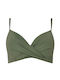 Bluepoint Underwire Bikini Bra with Detachable & Adjustable Straps Khaki