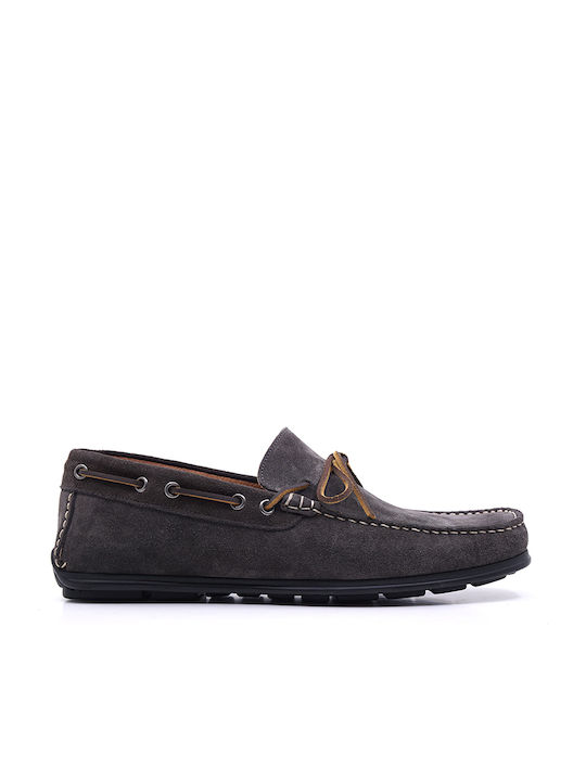 Men's Suede Boat Shoes Gray