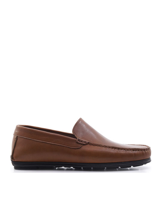 Damiani Δερμάτινα Ανδρικά Loafers σε Καφέ Χρώμα