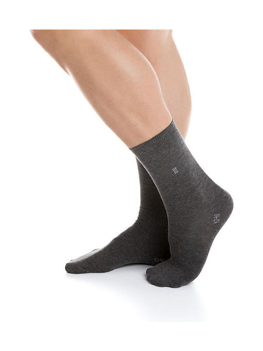 Inizio Men's Solid Color Socks Charcoal