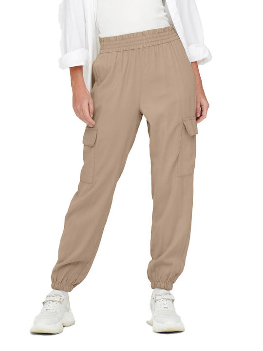 Only Women's Fabric Cargo Trousers Humus