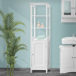 ECD Germany Mldesign Badezimmerschrank 40x32x160cm Weiß 490001573