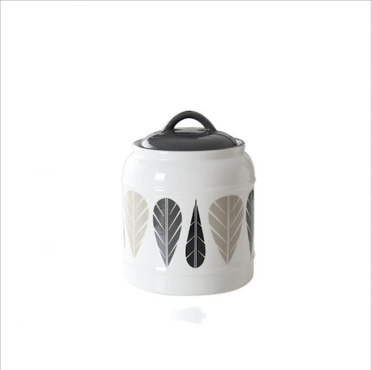 Melina's Collection Vaza Uz General cu capac ermetic Ceramică Alb 1500ml