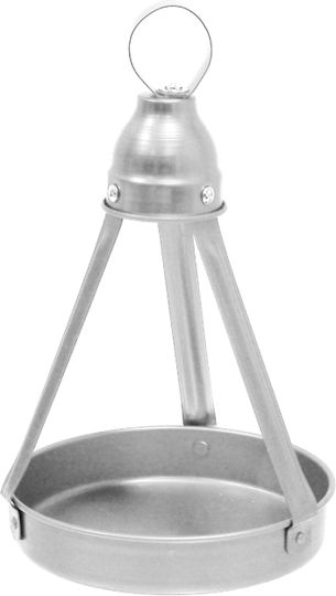 Ready Metal Round Coffee Tray with Handles in Silver Color 18x18cm AL-DKF-18/AL 1pcs