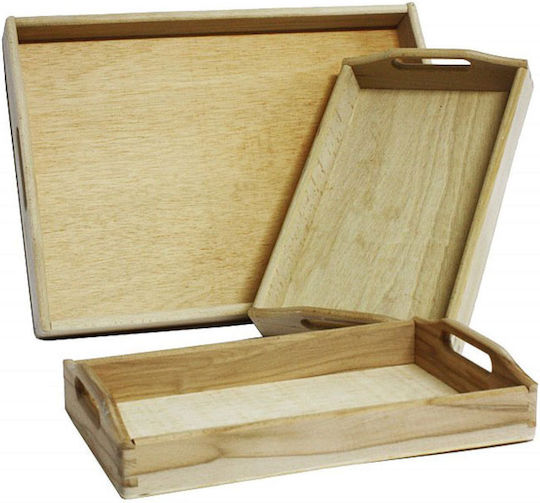 Karageorgos Bros Ξύλινος Δίσκος Σερβιρίσματος 35x20x4.5cm