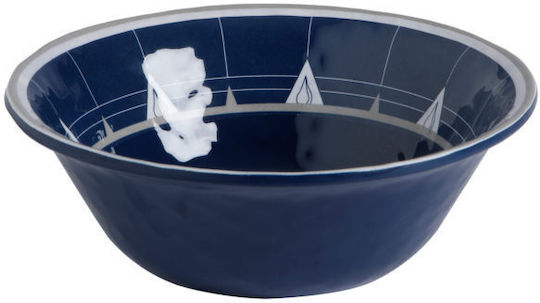 Marine Business Cereal Serving Bowl Round made of Melamine Blue with Diameter 13.5cm 6pcs