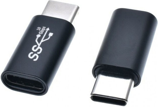 Powertech Μετατροπέας USB-C male σε USB-C female 1τμχ CAB-UC063