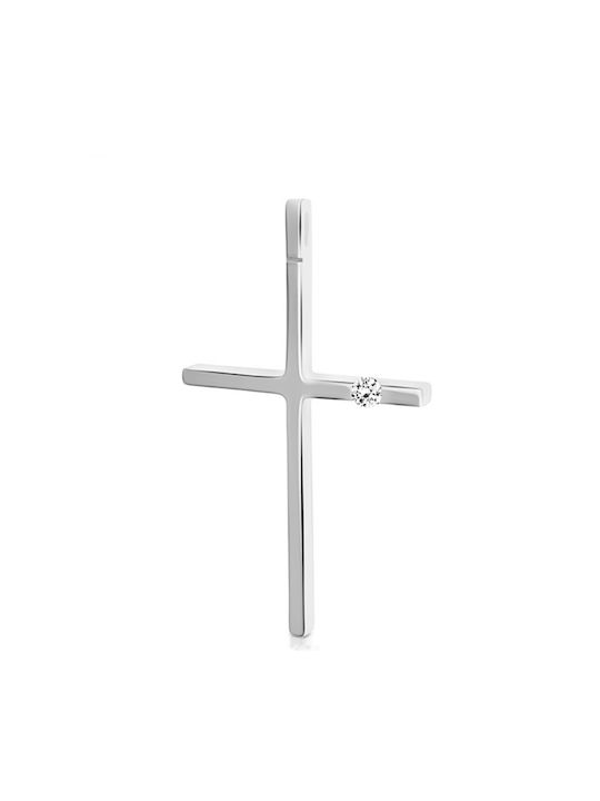 Chrilia White Gold Cross 18K