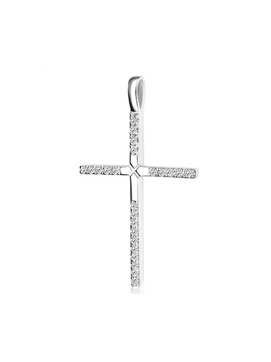 Chrilia White Gold Cross 18K