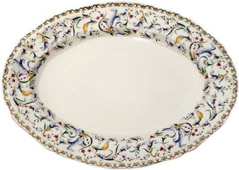 Gien Porzellan Oval Serviertablett in Weiß Farbe 1457COV426 1Stück
