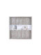 Koopman Holz Quadratisch Serviertablett mit Griffen in Gray Farbe 30x30cm ACC670620 1Stück