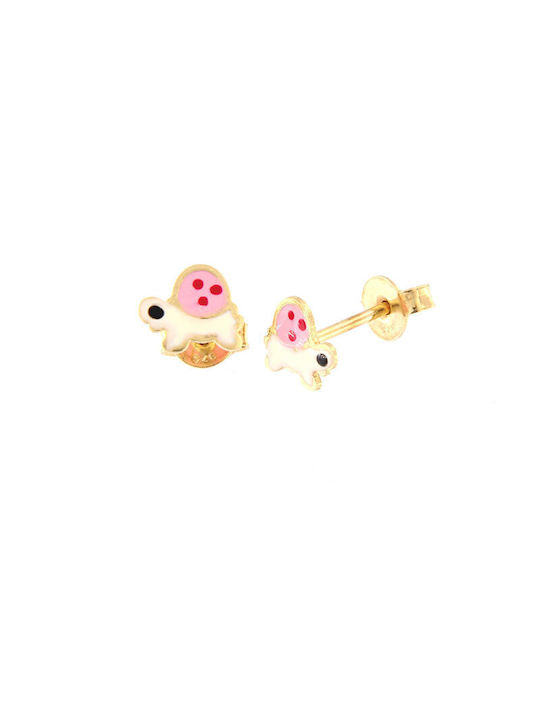 Ηώς Gold Studs Kids Earrings 9K