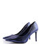 Pointed Toe Navy Blue Heels 1-22463-41 824