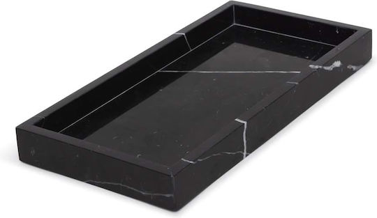 Design Is This Piatră Dreptunghiular Tavă de Servire în Culoare Negru 30x15x3cm 1buc