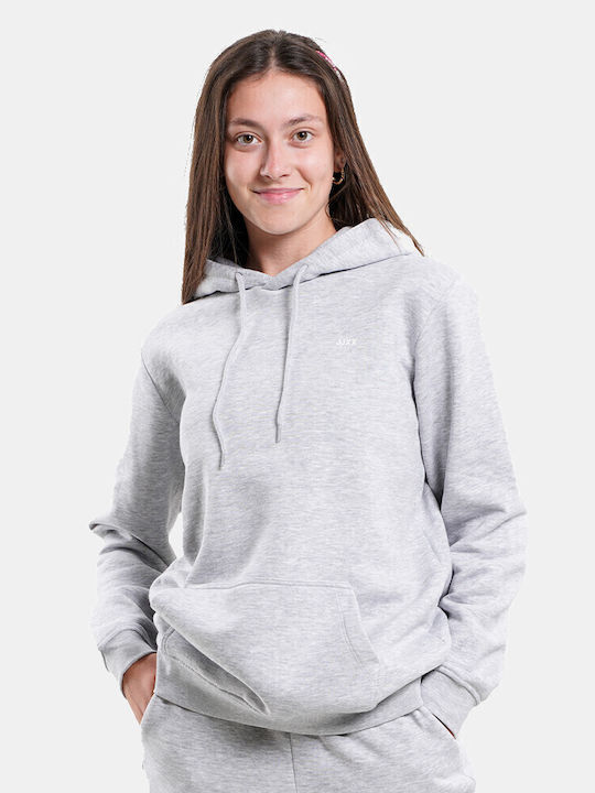 Jack & Jones Long Women's Sweatshirt Hooded Gray