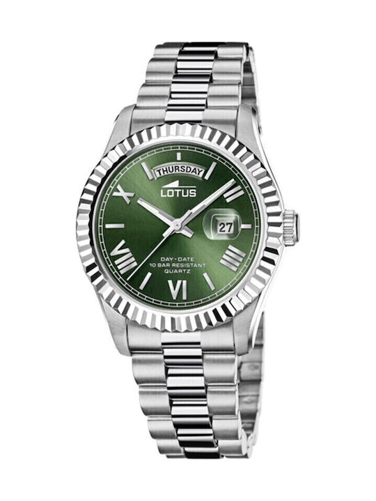 Lotus Watches Ceas Barbati cu Baterie și Brățară din Metal Argintie