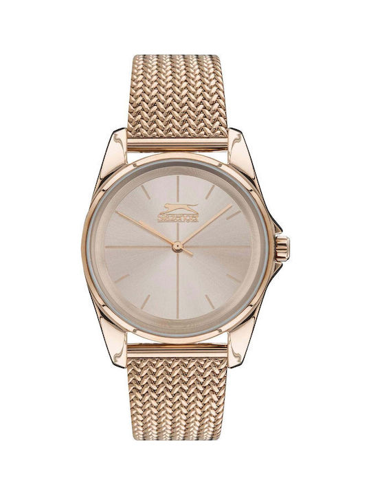 Slazenger Watch with Pink Gold Metal Bracelet