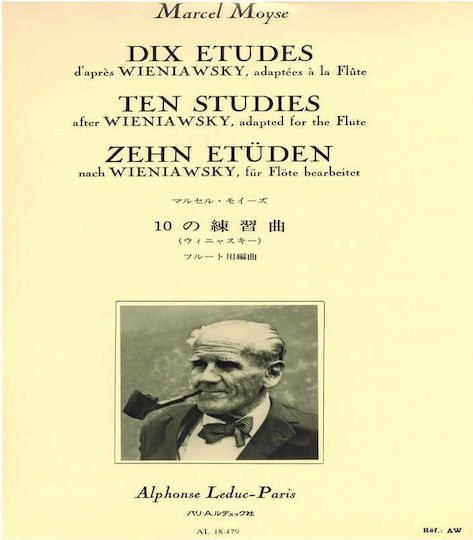 Alphonse Leduc Moyse - 10 Etudes D'apres Wieniawsky Learning Method for Wind Instruments