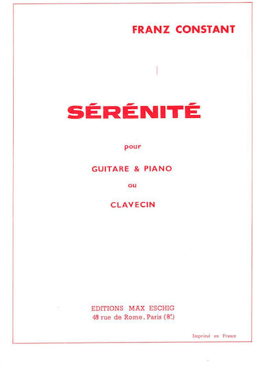 Max Eschig Constant Franz - Serenite For Guitar And Piano за Китара / Пиано
