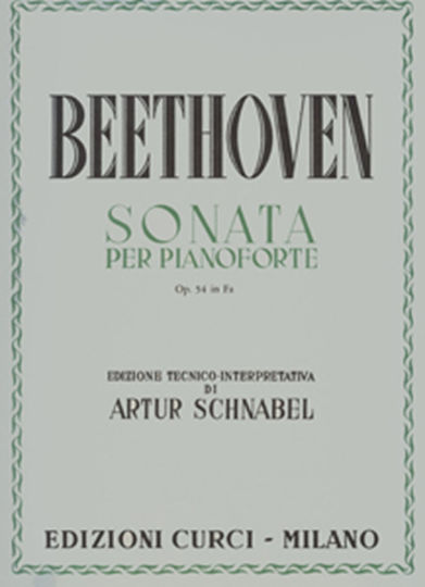 Curci Beethoven - Sonata Per Pianoforte Op. 54 In Fa за Пиано