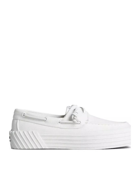 Sperry Top-Sider Bahama 2.0 Γυναικεία Boat Shoes σε Λευκό Χρώμα