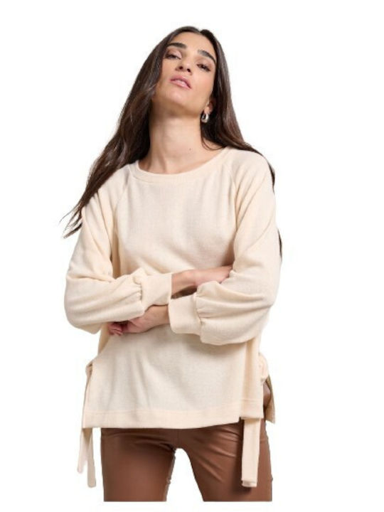 Passager Damen Bluse Langärmelig Beige