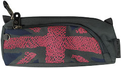 Pulse Pencil Case Barrel with 2 Compartments Black