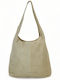 Leather Women's Bag Shoulder Beige
