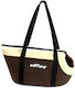 Animal Dog Carrying Brown Shoulder Bag for 3.5kg Pets L43xW18xH18cm