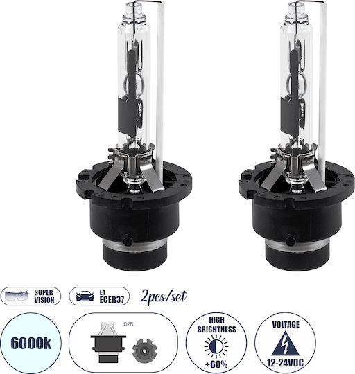 GloboStar Lamps Car D2R Canbus Xenon 6000K Cold White 12V 55W 2pcs