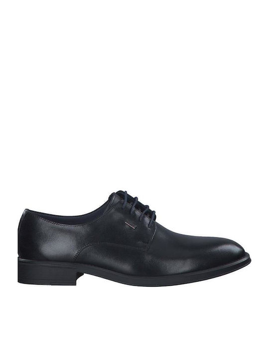 s.Oliver Men's Leather Dress Shoes Black