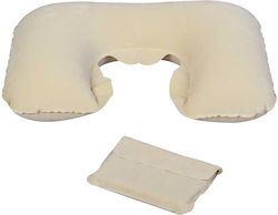 Behrend Inflatable Travel Pillow Polyester with Carrying Case Beige