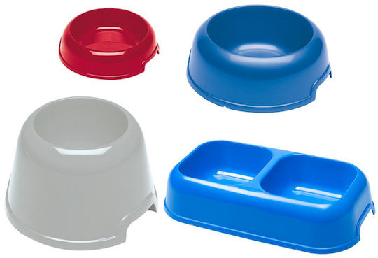 Ferplast Plastic Bowl Food & Water for Dog & Cat 2x 2lt 29cm in Gray Color (Various Colors)