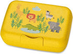 Koziol Africa Kids Lunch Plastic Box 1.2lt Yellow L19xW13.5xH6.5cm